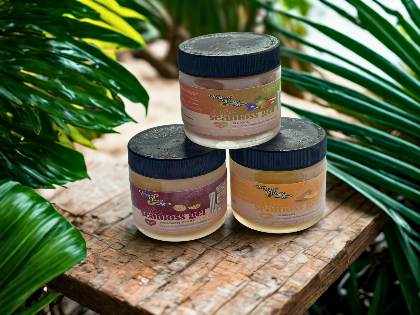 Seamoss Sample Bunch – Tropical Trio (Passionfruit, Guava & Mango)